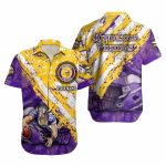 Minnesota Vikings American Flag And Mascot Hawaiian Shirt