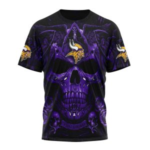 Minnesota Vikings Angel Skull Purple AOP T Shirt