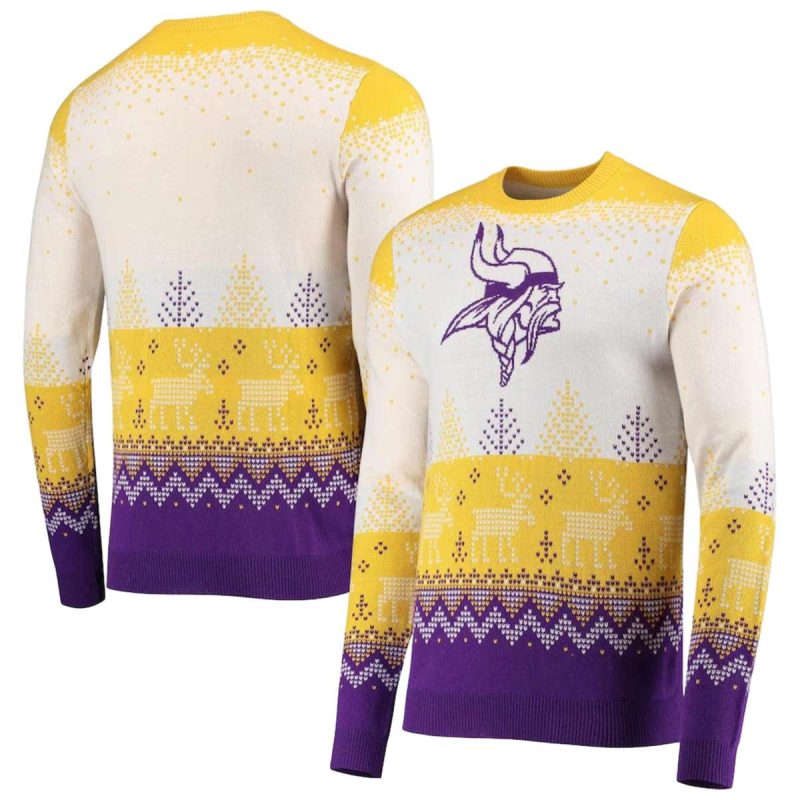 Minnesota Vikings Big Logo Knit Ugly Sweater 1