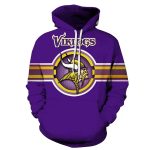 Minnesota Vikings Big Logo Lovely Purple AOP Hoodie