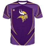Minnesota Vikings Big Logo Purple AOP T Shirt
