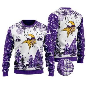 Minnesota Vikings Big Logo Ugly Christmas AOP Sweatshirt