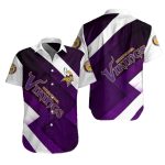 Minnesota Vikings Chevron Charge Purple And White Hawaiian Shirt