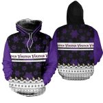 Minnesota Vikings Christmas Pattern Basic Football AOP Hoodie