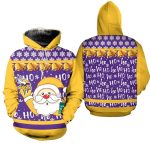 Minnesota Vikings Christmas Santa Claus Ho Ho Ho AOP Hoodie
