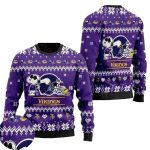 Minnesota Vikings Cute The Snoopy Show Football Helmet Ugly Sweater