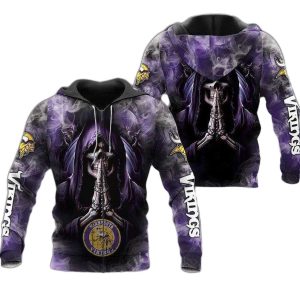 Minnesota Vikings Death Smoke AOP Hoodie