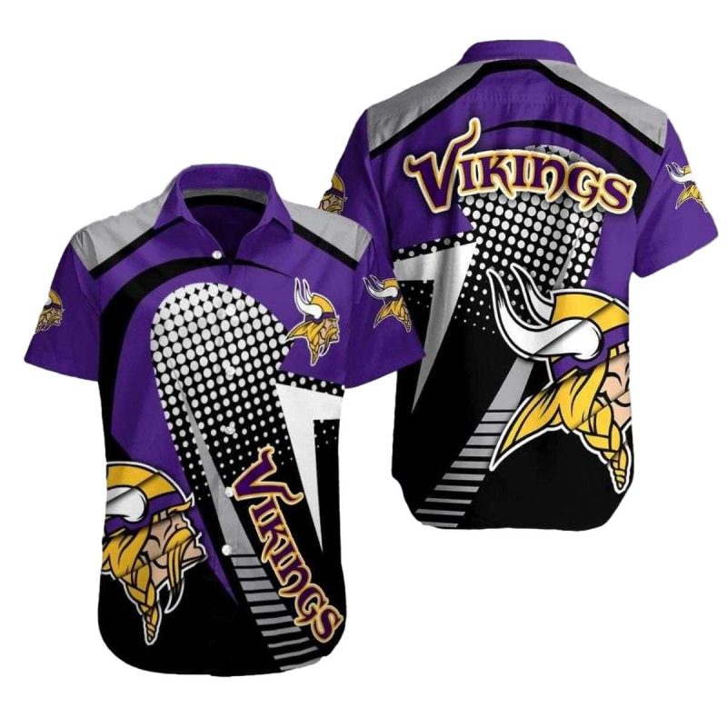 Minnesota Vikings Dot Fade Hawaiian Shirt 1