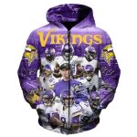 Minnesota Vikings Dream Team Signature AOP Hoodie