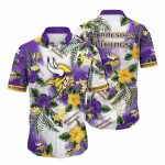 Minnesota Vikings Floral Lei Purple Paradise Hawaiian Shirt