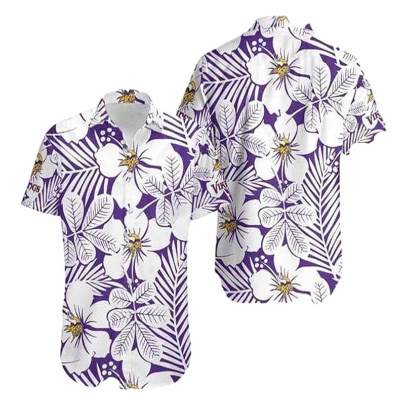 Minnesota Vikings Flower Summer Hawaiian Shirt 1