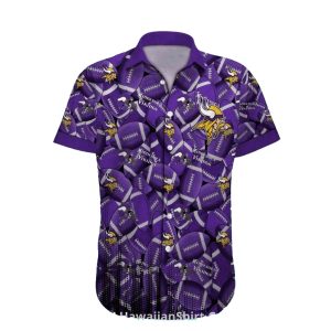 Minnesota Vikings Football Pattern Hawaiian Shirt