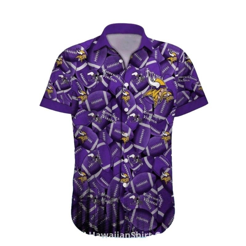 Minnesota Vikings Football Pattern Hawaiian Shirt 1