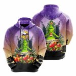 Minnesota Vikings Grinch Christmas Halloween AOP Hoodie