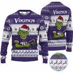 Minnesota Vikings Grinch Jersey Christmas Ugly Sweater