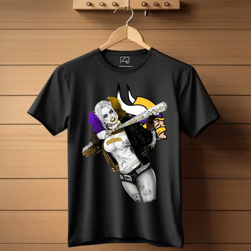 Minnesota Vikings Harley Quinn Funny T Shirt T Shirt 1
