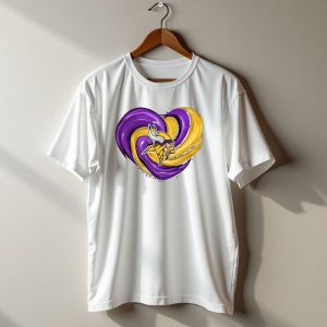 Minnesota Vikings Heart Swirl Viking Helmet T Shirt
