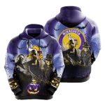 Minnesota Vikings Horror Halloween Movie AOP Hoodie