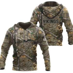 Minnesota Vikings Hunting Camo AOP Hoodie