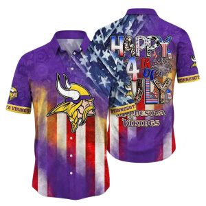 Minnesota Vikings Independence Day Hawaiian Shirt