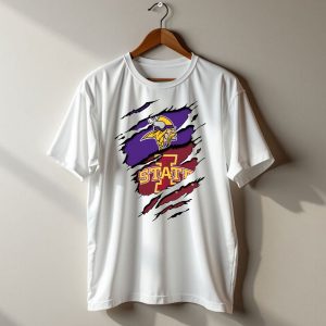 Minnesota Vikings Iowa State Cyclones Ripped T Shirt