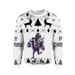 Minnesota Vikings Jefferson Christmas White Ugly Sweater