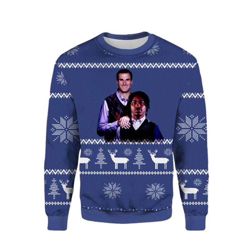 Minnesota Vikings Justin Jefferson Kirk Cousins Ugly Sweater 1