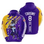 Minnesota Vikings Kirk Cousins 8 Signature AOP Hoodie
