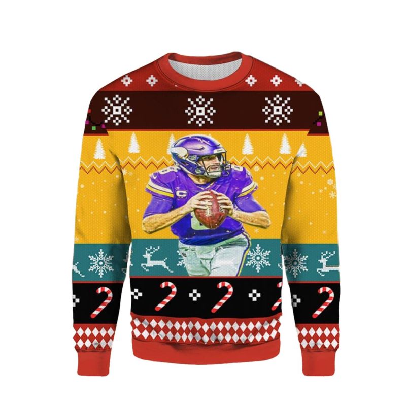 Minnesota Vikings Kirk Cousins Ugly Sweater 1
