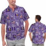 Minnesota Vikings Logo Flower USA Flag Pattern Hawaiian Shirt