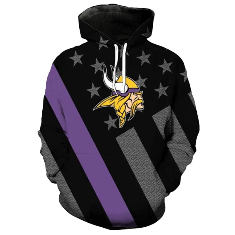 Minnesota Vikings Logo Patriotic Aop Hoodie 1