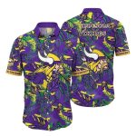 Minnesota Vikings Lush Purple Leafage Hawaiian Shirt