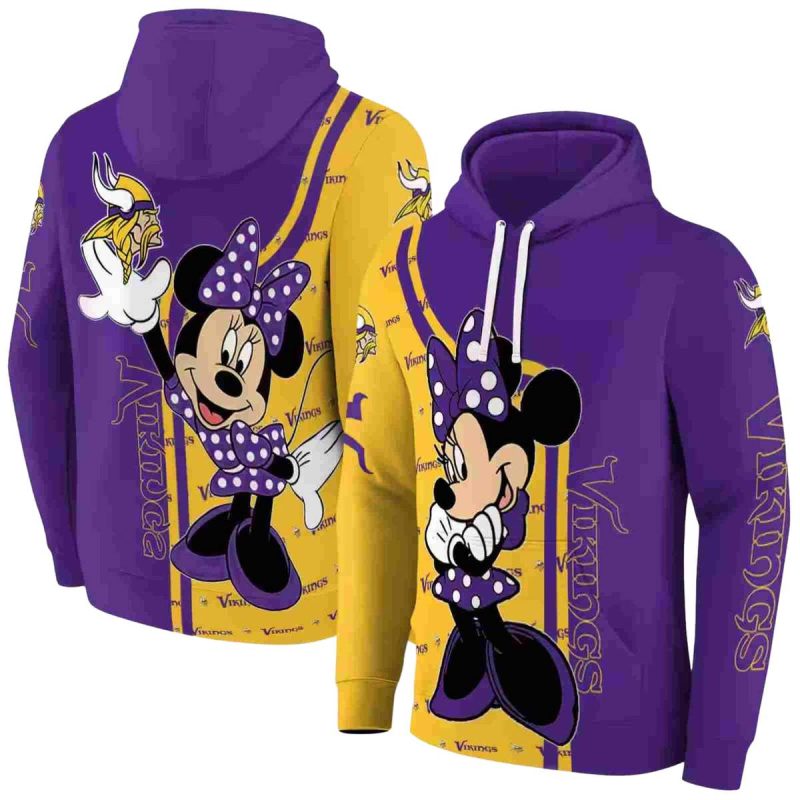Minnesota Vikings Minnie Mouse Purple Aop Hoodie 1