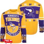 Minnesota Vikings NFL Retro Holiday 2025 Xmas Gift Ugly Sweater