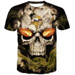 Minnesota Vikings Neon Glowing Fiery Football Eyes AOP T Shirt