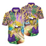 Minnesota Vikings Oceanfront Celebration Hawaiian Shirt