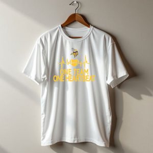 Minnesota Vikings One Team One Heartbeat Football Heartbeat T Shirt