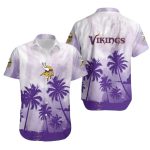 Minnesota Vikings Palm Coconut Tree Sunset Hawaiian Shirt