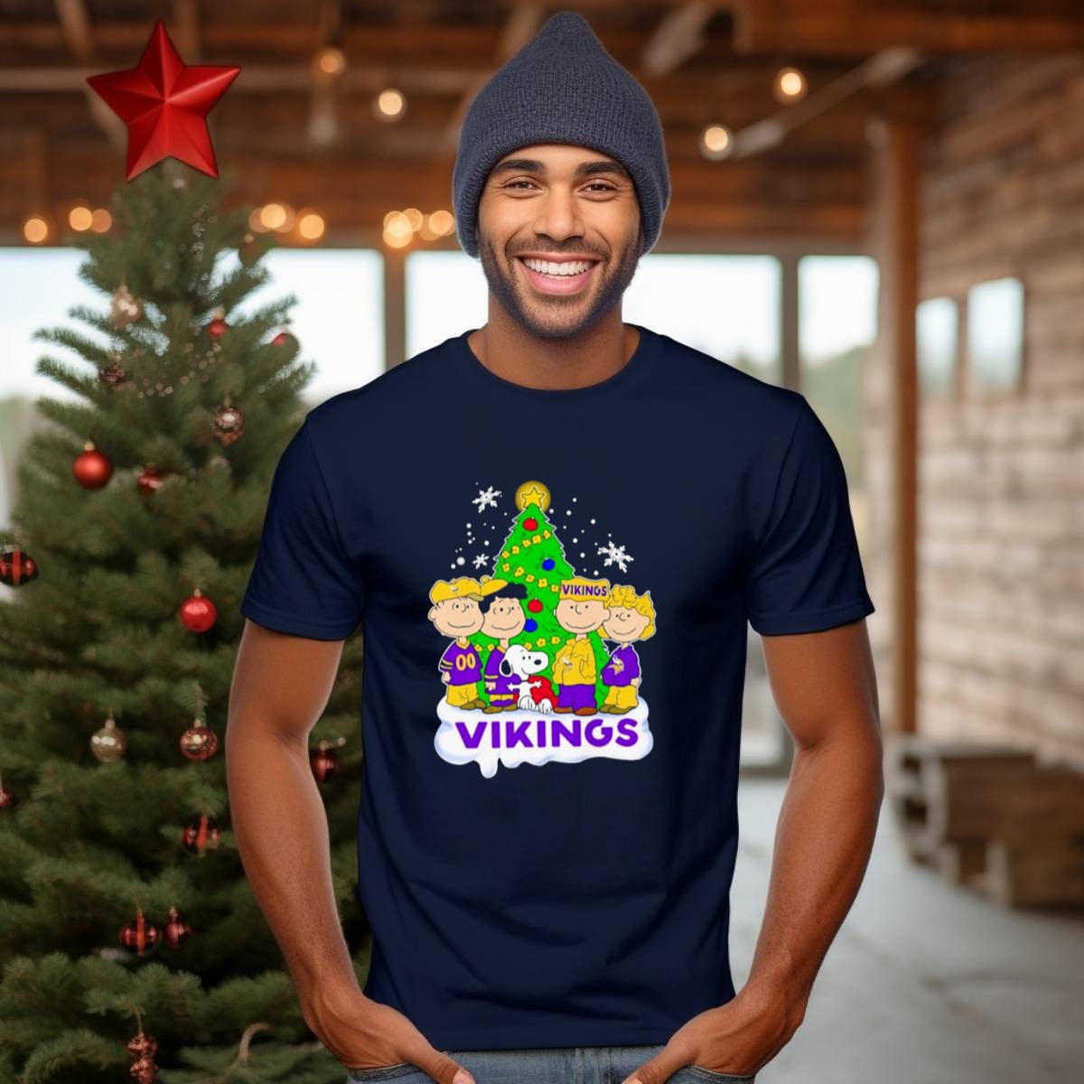 Minnesota-Vikings-Peanuts-Characters-Christmas-Tree-T-Shirt-1_t-shirt-3_4