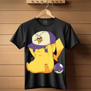 Minnesota Vikings Pikachu Pokemon T-Shirt