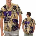 Minnesota Vikings Pirate Skull Hawaiian Shirt