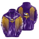 Minnesota Vikings Purple Fire AOP Hoodie