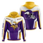 Minnesota Vikings Purple Gold White AOP Hoodie