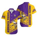 Minnesota Vikings Purple and Gold Splash Hawaiian Shirt