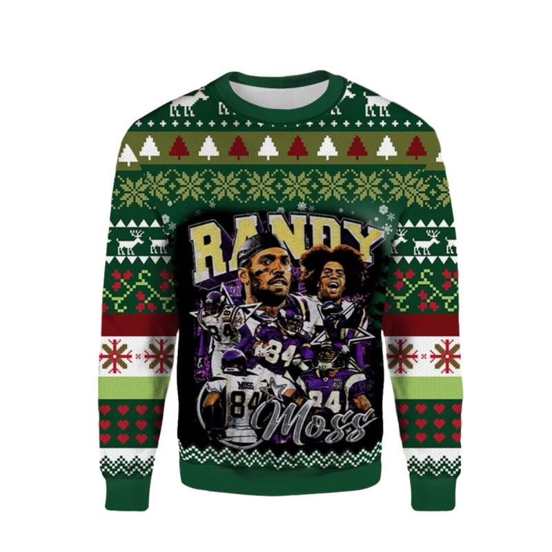 Minnesota Vikings Randy Moss Ugly Sweater 1