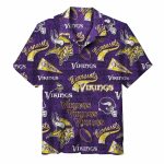 Minnesota Vikings Retro Typography Purple Hawaiian Shirt