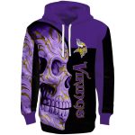 Minnesota-Vikings-Skull-Motif-Purple-Black-AOP-Hoodie-2