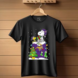 Minnesota Vikings Snoopy & Woodstock Christmas T-Shirt