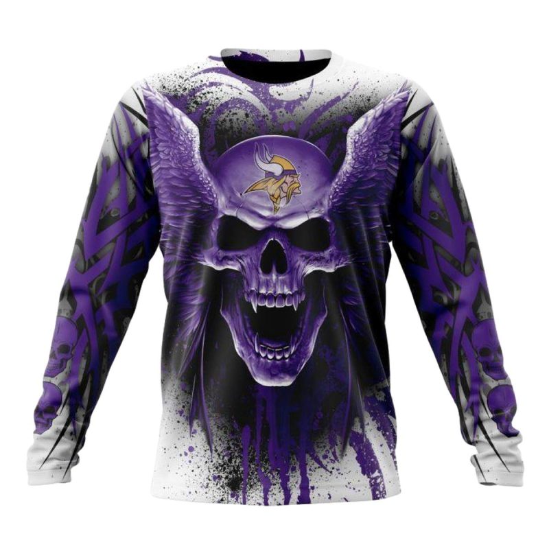 Minnesota Vikings Special Kits With Skull Aop Sweatshirt 1
