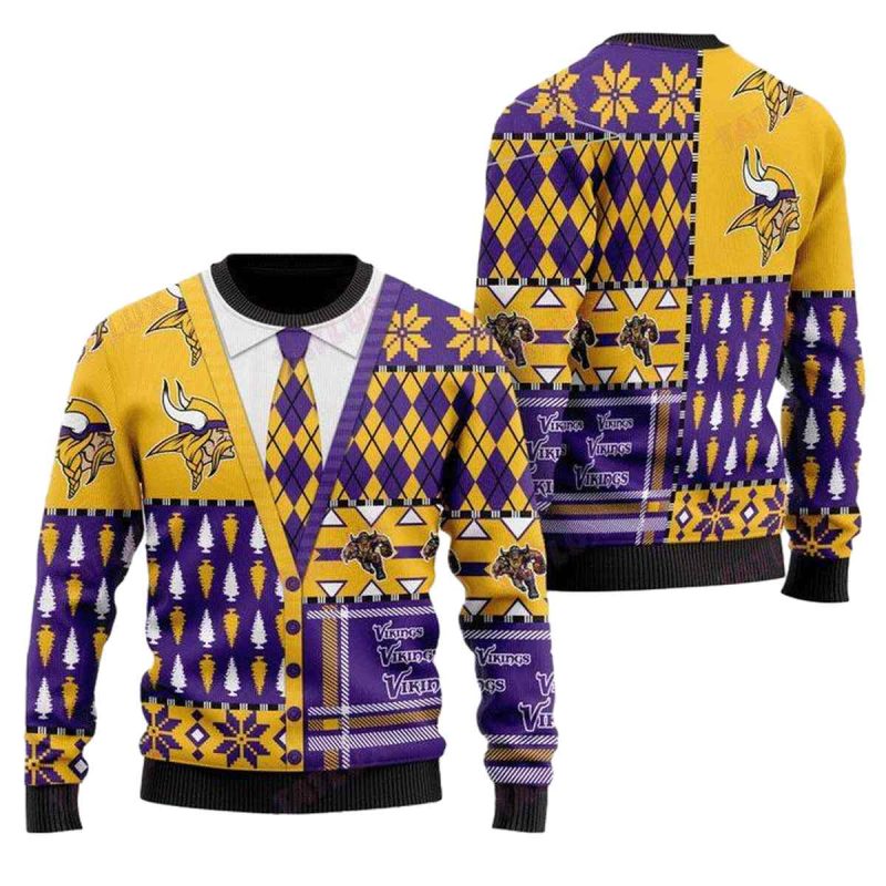 Minnesota Vikings Suite Style Ugly Sweater 1